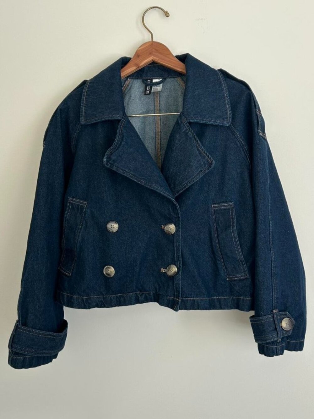 H&M Women's Navy and Blue Jacket